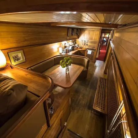 Classic Riverboat In The Center Of